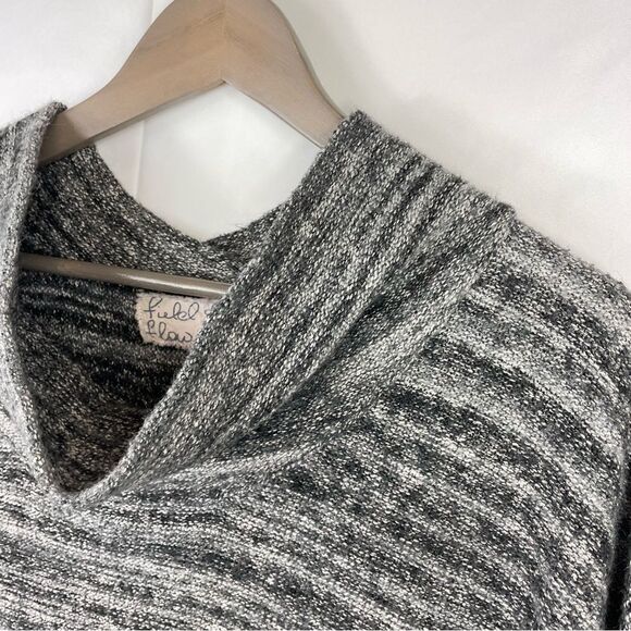 Anthropologie Field Flower Space Dye Gray Cowl Neck Tunic Sweater - Picture 9 of 16